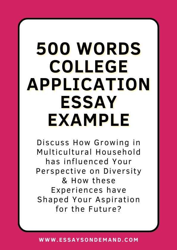 College Application Essay Example | EssaysOnDemand