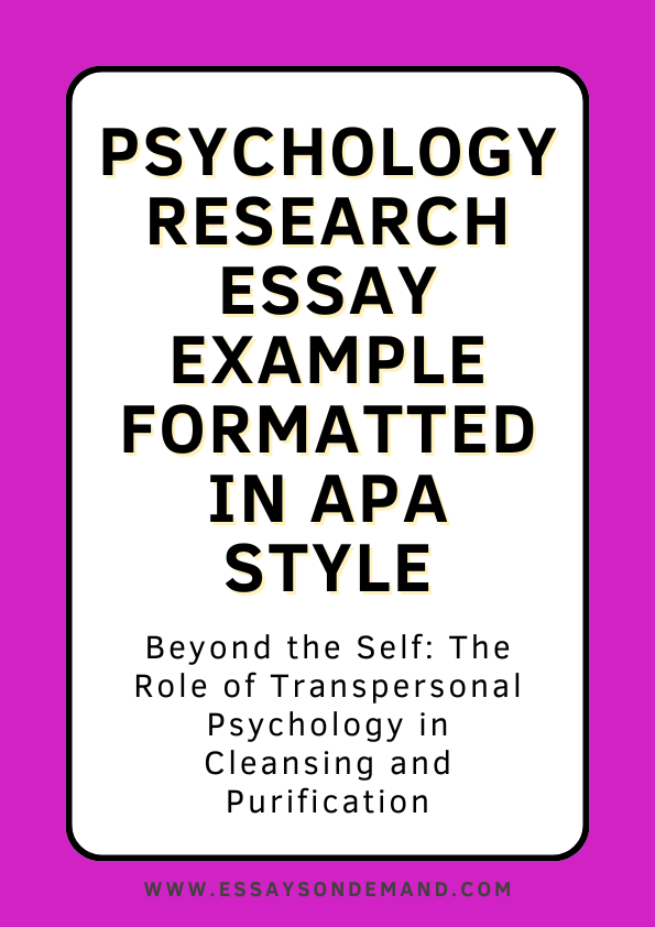 Psychology Research Essay Example: APA Fomrat (7th Ed.) | EssaysOnDemand